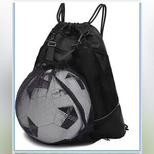 3/$20 Kaegreel Black Sports Drawstring Backpack